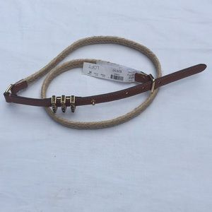 NWT Loft Braided Jute Belt. Size M